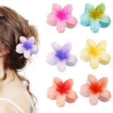 4Pcs Flower Hair Claw Clips for Women Fashion Large Hair Clips Beach Vacation Bohemia Hairpins Girls Hair Accessories