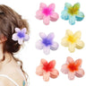 4Pcs Flower Hair Claw Clips for Women Fashion Large Hair Clips Beach Vacation Bohemia Hairpins Girls Hair Accessories