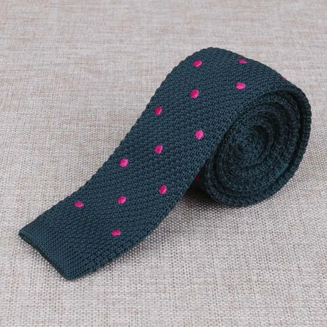 Men's Suits Knit Tie Plain Necktie For Wedding Party Tuxedo Casual Dots Woven Skinny Gravatas Cravats Accessories 25colors