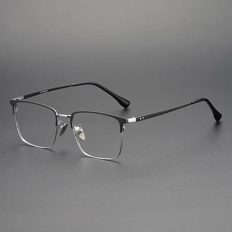 FIRADA Fashion Comfort Glasses Retro Luxury Titanium Square Eyewear Optical Prescription Eyeglasses Frame For Men Women 20363-C