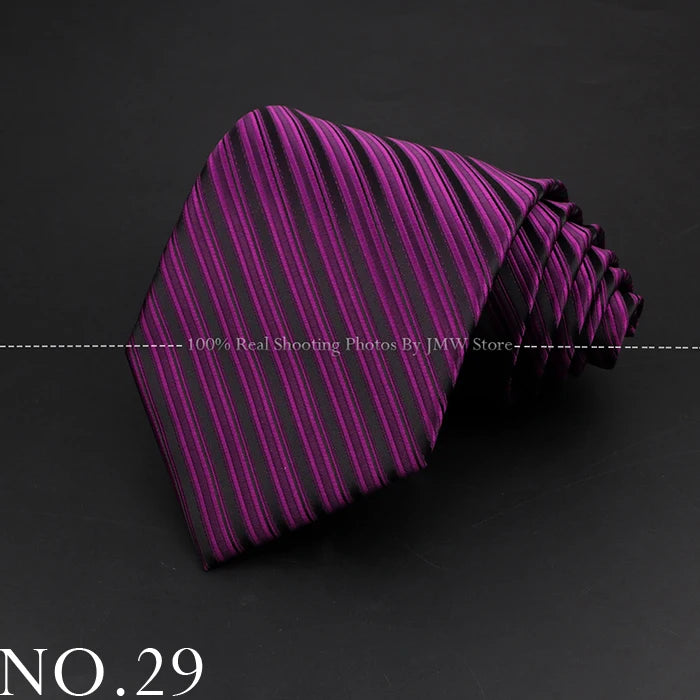 New Design Wedding Men Tie Purple Solid Striped Paisley Flower Neckties Men Business Dropshipping Groom Collar Accessories Gift