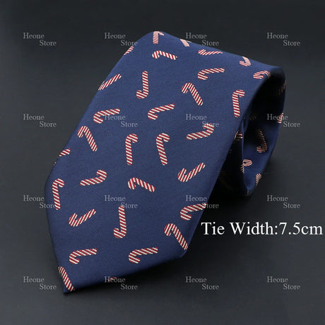 Classic Red Blue Christmas Tie For Men Father Festival Gift Santa Claus Snowman Tree Snowflake Elk Necktie Skinny 7cm Accessory