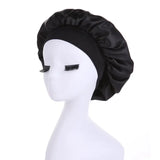 Women's Satin Solid Wide-brimmed Sleeping Hat Night Sleep Cap Hair Care Bonnet Nightcap For Women Men Unisex Cap bonnet de nuit