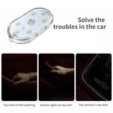 1pc Touch Sensor USB LED Interior light LED Lamp Car Ceiling Lamp Reading Light Car Decorations Roof Interior Lighting