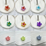 Gradient Frangipani Hair Clip 1PC Plumeria Hairpin Ins Style Ponytail Holder Barrette Sweet Shark Claws Party Hair Accessories