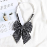 Korean style elegant Ties for men gifts Top clothes accessories Wedding  Black Gray Striped JK Ladies Collar Slim Neck Bow tie