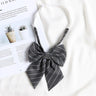 Korean style elegant Ties for men gifts Top clothes accessories Wedding  Black Gray Striped JK Ladies Collar Slim Neck Bow tie