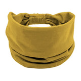 Headwrap Solid Color Knot Wide Headbands for Women Soft Cotton Sports Elastic Hair Bands Accessories Yoga Bandana Bandage