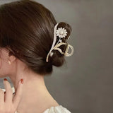 New Sweet Flower Durian Hair Claw Clip Ponytail Grab Hair Clips Shark Clip Woman Hairpins For Girl Hair Accessories Headdress