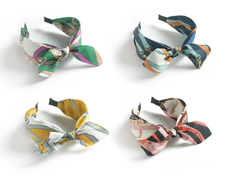 Women Hairbands Wide Female boho ties headband accessories Bow Hair Hoops Headwear Floral Hair Accessories Girl Head Band Lady