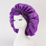 New Satin Sleeping Cap For Women Solid Wide Band Stretch Head Tie Silky Bonnet Edge Wrap Nightcap Hair Care Shower Head Cover