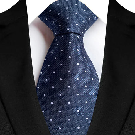 New Men's Classic Plaid Tie Luxury Dot 8cm Jacquard Neck Tie Necktie For Men Business Wedding Party Daily Wear Accessory