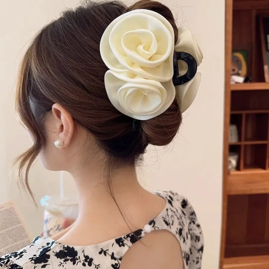 13cm Rose Shark Clip  Large  hair claw Elegant High-Grade Hair Accessories Pinzas Para El Cabello  Заколка Для Волос