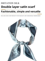 Women's Daily Wear Headbands Bags Handles Silk Scarves Simulated Silk Streamers French Versatile Headbands Scarves Gifts