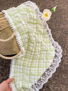 1 Pcs 1950s Retro Lace Scarf Triangle Neck Scarf Embroidered Lace Wrap Hair Wrap,Floral Crochet Hair Bandanas for Women Girls
