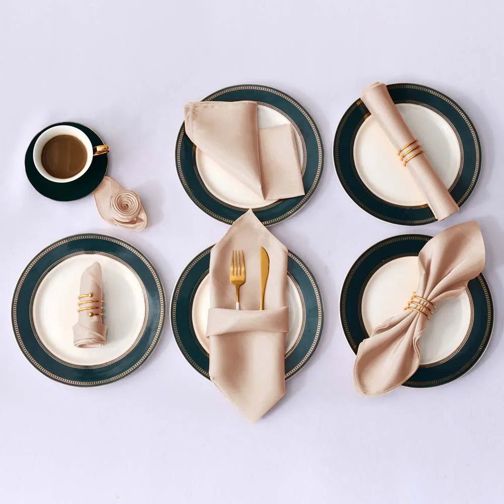 12Pcs 30X30cm Satin Table Napkin Soft Handkerchief Romantic Wedding Banquet Square Table Napkins Dinner Party Decoration