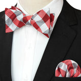 EASTEPIC Striped Bow Tie for Men Hanky Set Plaid Accessory Paisley Neckwear Floral Design Polka Dot Pure Black Evening Party
