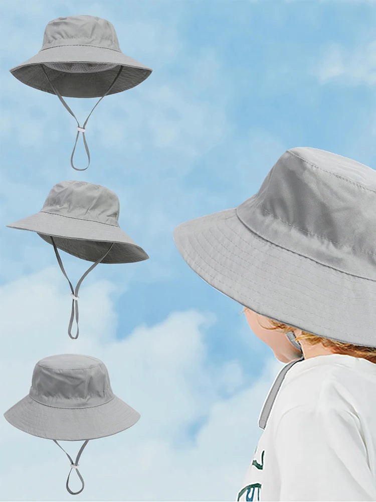 Chapeau de protection solaire en polyester pour enfants, tendance et tendance, idéal pour les sorties en plein air