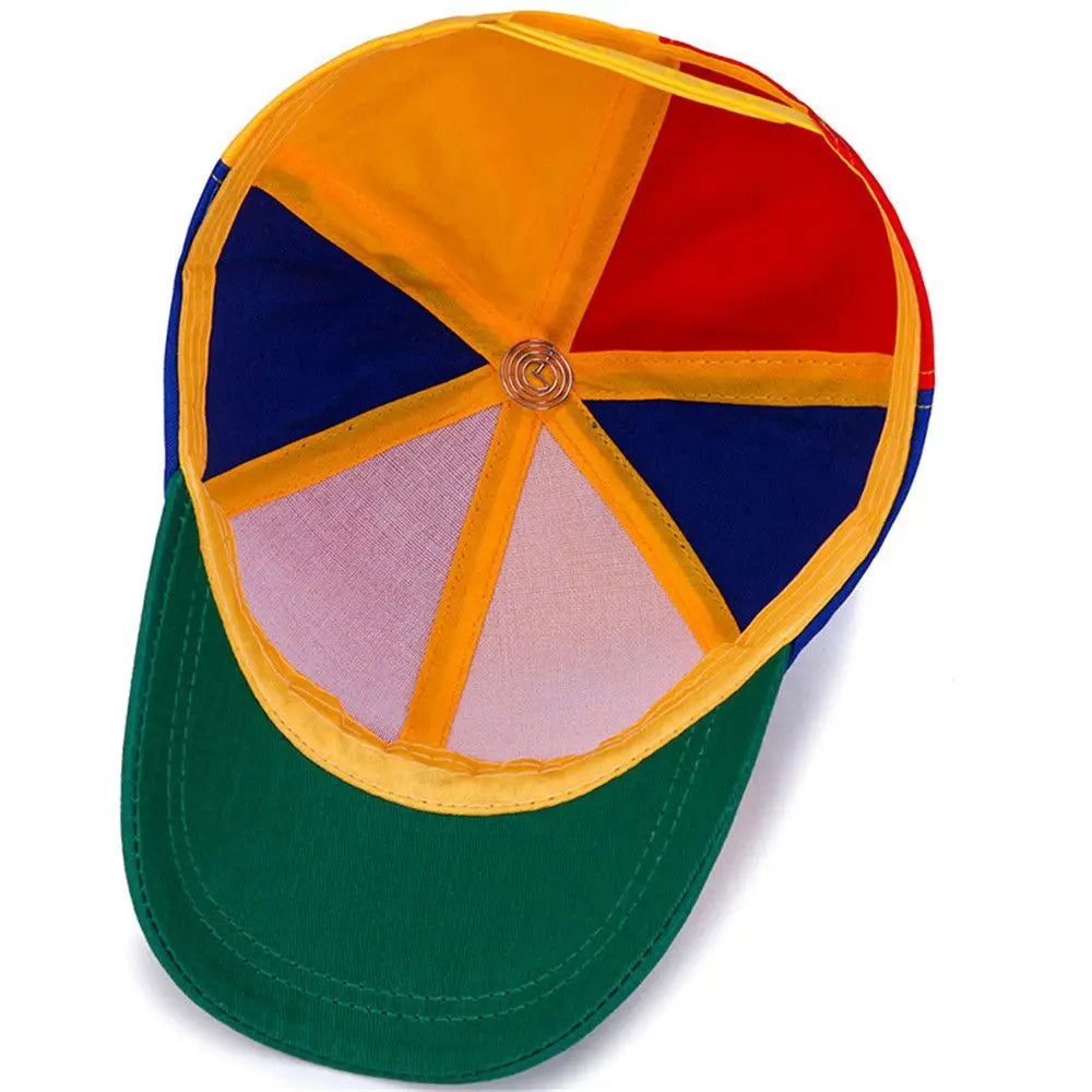 Funny Adventure Dad Hat Snapback Hat Bamboo Dragonfly Rainbow Sun Cap Helicopter Propeller Design for Kids Boys Girls Adult