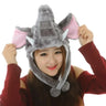 Soft Plush Animal Hat Moving Ears Hat Headgear Ears Airbag Cap Ear Protection Earmuff Funny Toys Neck Warmer Winter Warmer