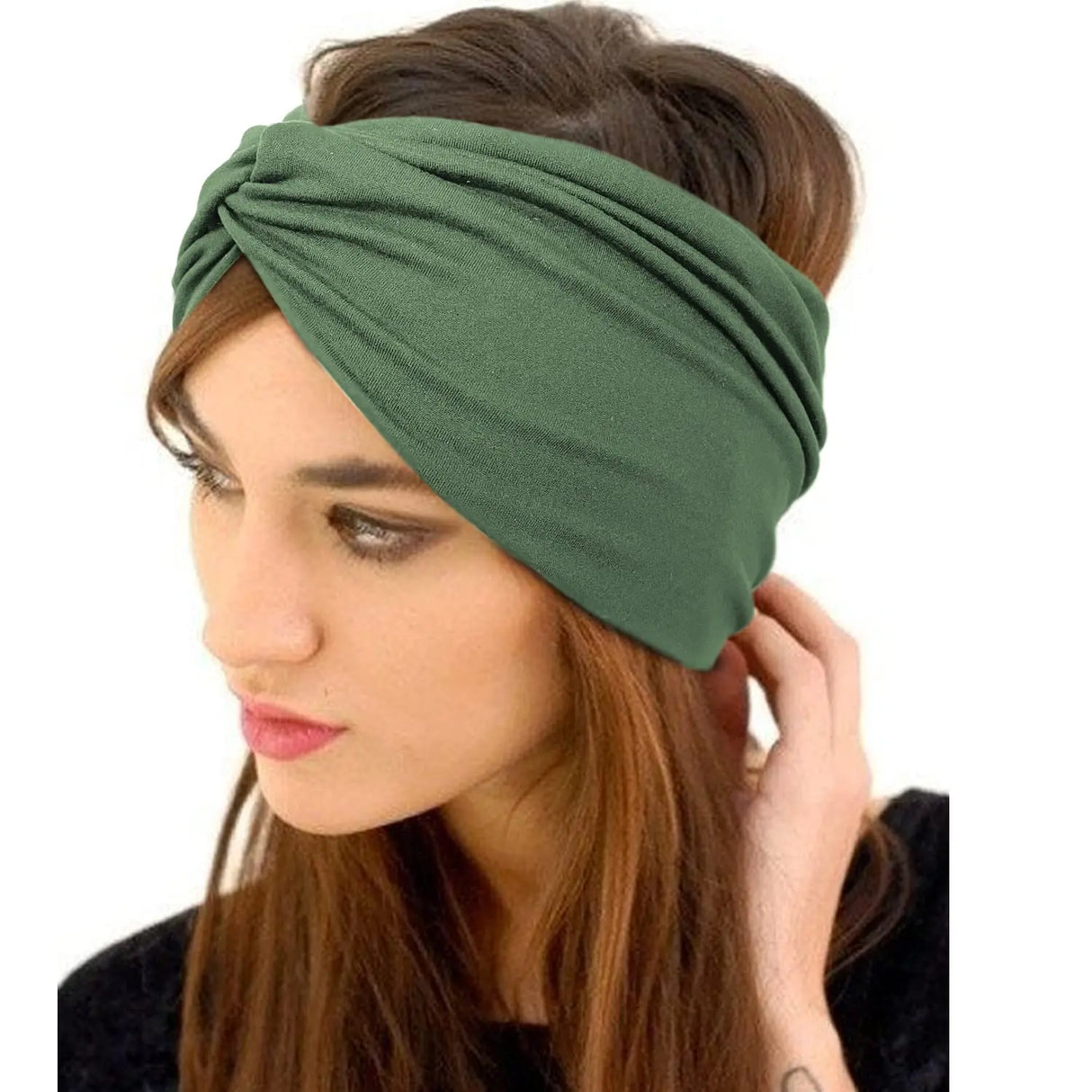 Women Sport Headbands African Wide Hair Wrap Turban Twist Headband for Women Workout Stretch Non-slip Sweatband Hairbands