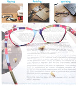 Blue Light Blocking Glasses Lady Computers Flat Lenses Eyeglass reading fatigue relieving reading glasses for wome