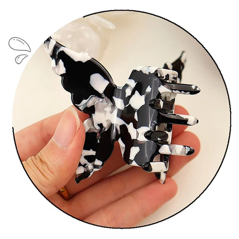 Retro Butterfly Hair Clips Back Of The Head Hair Claws Sweet Coiled Hairpin Women Lady Girl Headwear Hair Styling Tools