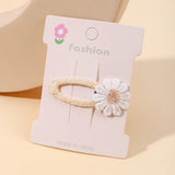 1pcs Ins Daisy Flower Hair Clips Baby Girl Hairpins for Kids Lace White Barette Princess Hooks Infant Accessories Korean
