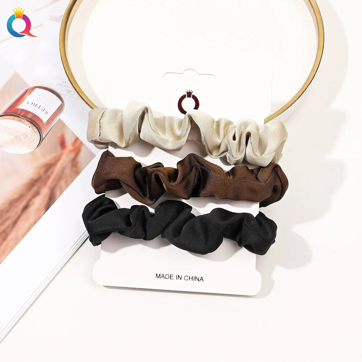 Black Elegant Hair Tie Women Simple Small Intestine Hair Bands High Elastic Comfortable Ponytail Hair Accessories Wholesale