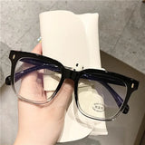 New Clear Lens Near Sight Myopia Glasses Large Sqaure Minus Diopter Eyewear Fashion Ultralight Trendy Eyeglasses for Men Women