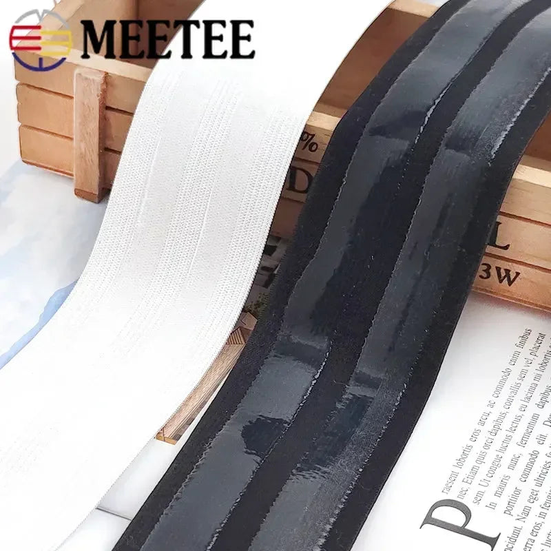 1/2Meters 5cm Silicone Nylon Elastic Bands Non-slip Webbing Tapes For Clothes Garment Rubber Ribbons DIY Belt Sewing Accessories