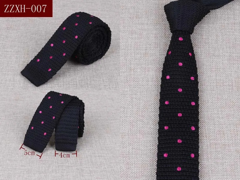 Men's Suits Knit Tie Plain Necktie For Wedding Party Tuxedo Casual Dots Woven Skinny Gravatas Cravats Accessories 25colors