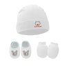 1 Set Baby Anti Scratching Gloves Hat Foot Cover Set Soft Cotton Newborn No Scratch Mittens Socks Beanies Cap Nightcap