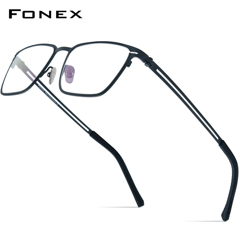 FONEX Titanium Glasses Frame Men New Brand Design Square Eyewear Ultralight-Weight Japanese High Quality Eyeglasses Frames 85779