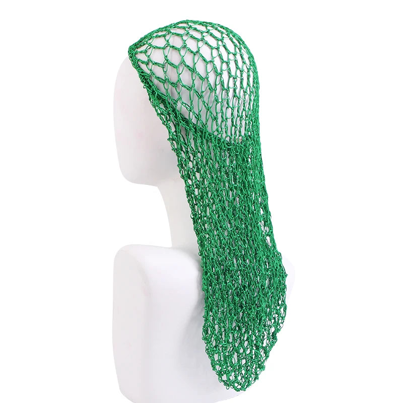Women Crochet Hair Snood With Elastic Edge Long Hair Net Head Cover Hair Care Nightcap Mesh Pocket Wrap Dreadlock Headwear