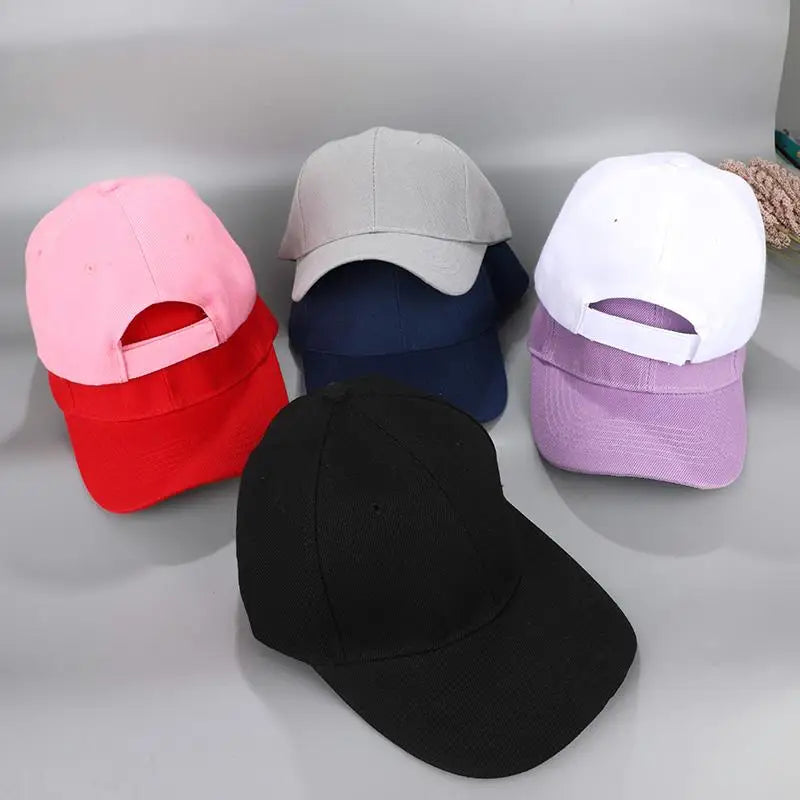 Fashion Candy Color Kids Baseball Cap Sun Protection Boy Girls Hat Adjustable Travel Children Baseball Cap Baby Summer Sun Hat