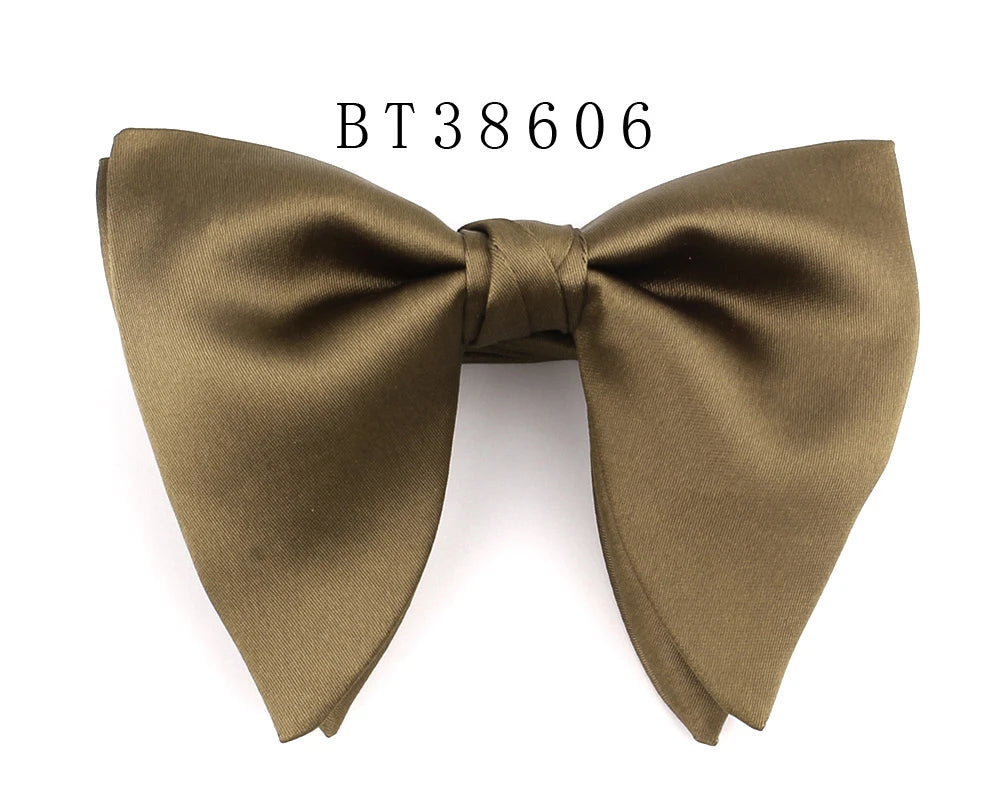 New Solid Bow Tie For Men New Wedding Bowtie Adjustable Oversize Bow tie For Wedding Groom Big Bow ties Butterfly Men's Gifts