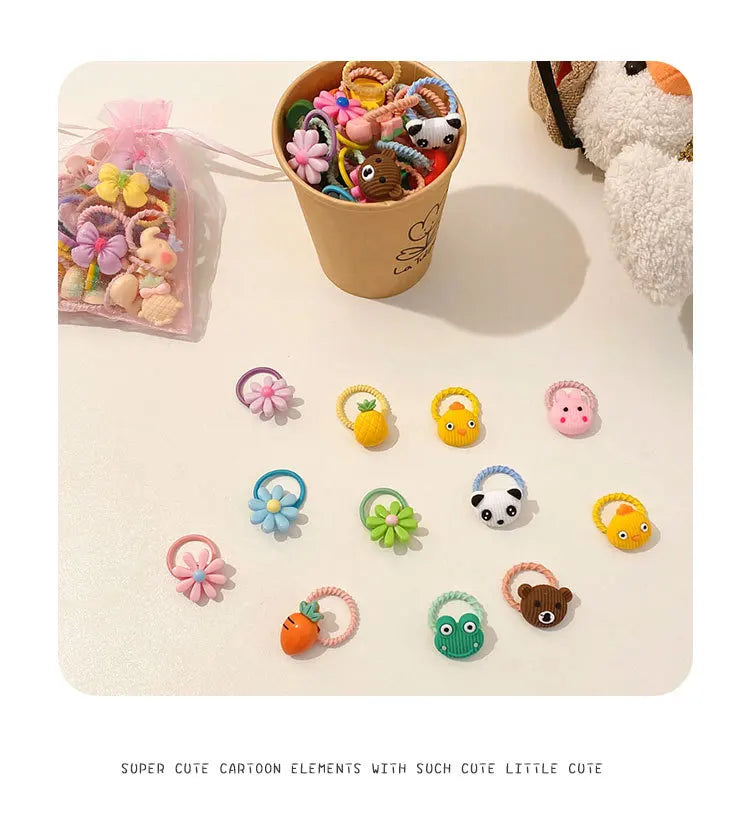 Hair Accessories Girls Bands Bandeau Cheveux Scrunchies Elastic Fille Korean Haarband Rubber Brown Children Gomas Gift Kids