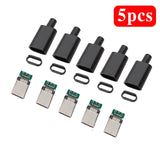 10pcs Type C usb3.1 3A fast charging USB Connectors Male Jack Tail Plug Electric Terminals welding DIY data cable accessories