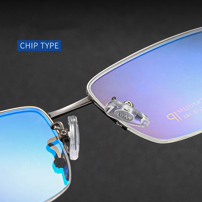 High Quality Men Pure Titanium Half-Rim Glasses Frame Ultra-Light Comfortable Business Myopia Prescription Glasses Frame