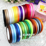 1/4"(25 yards/roll ) 6mm Single Face Satin Ribbon Wholesale packing wedding Christmas ribbons belt gift packing craft diy tape