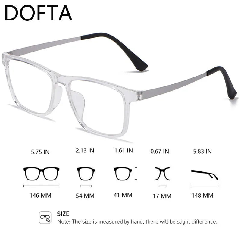 DOFTA Ultralight TR90 Glasses Frame Men Optical Myopia Eyeglasses Male Plastic Titanium Prescription Eye Glasses 5196A