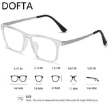 DOFTA Ultralight TR90 Glasses Frame Men Optical Myopia Eyeglasses Male Plastic Titanium Prescription Eye Glasses 5196A