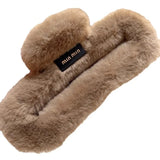 Autumn and winter trend imitation rabbit fur grab clip large square Maillard head shark clip multi-volume hair accessories