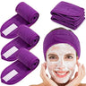 3pcs Women Soft Toweling Headbands Adjustable Sports Hairband Yoga Spa Bath Shower Wash Face Make Up Skincare Wide Head Band
