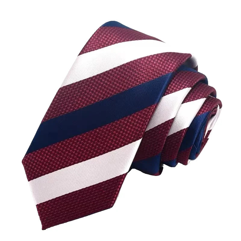 Men ties necktie Men's vestidos business wedding tie Male Dress legame gift gravata England Stripes JACQUARD WOVEN 6cm