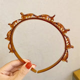 New Double Band Headbands for Women Hairstyle Fashion Non-Slip Hair Bands with Clips  Bezel Hair Hoop Hair Headwear 머리띠
