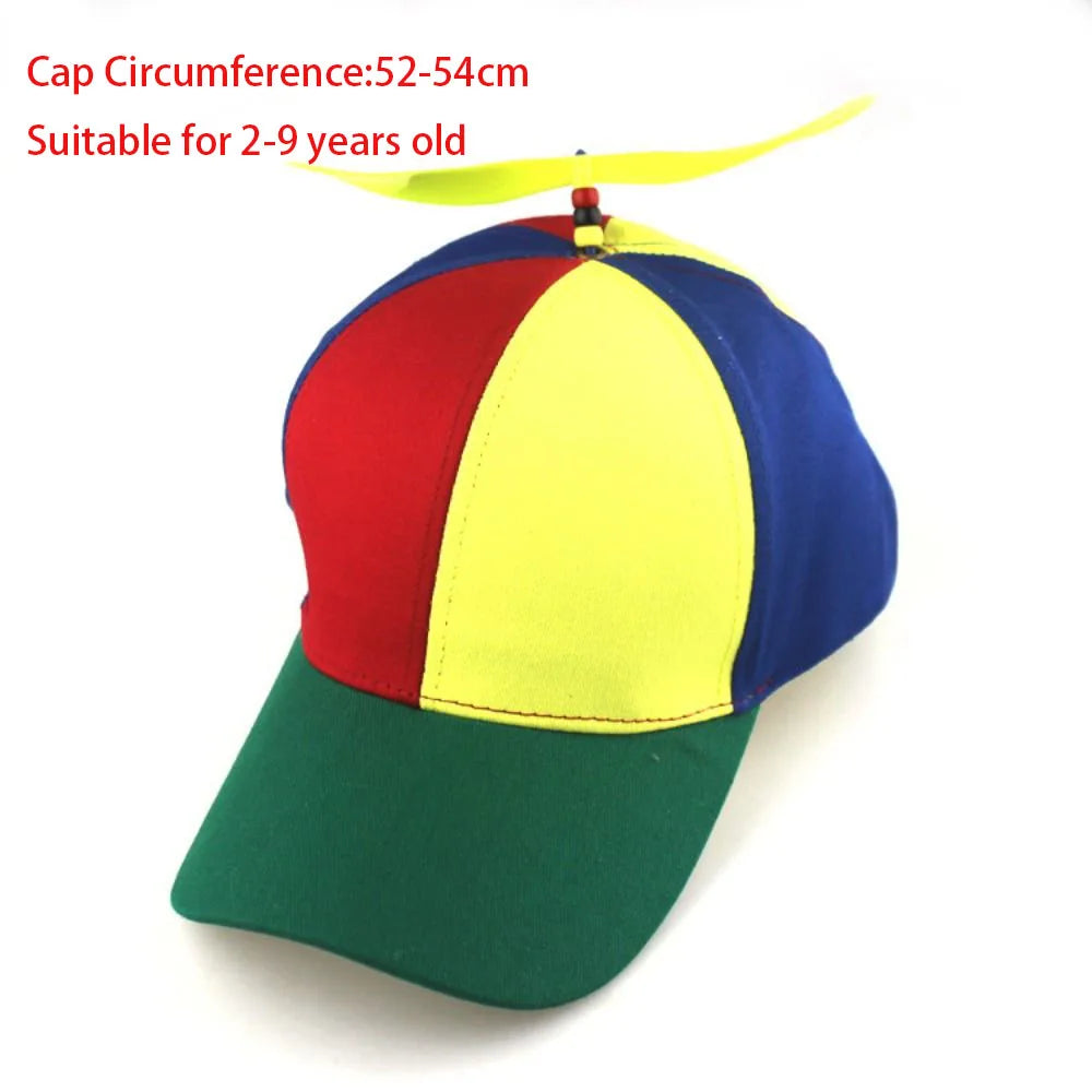 Bamboo Dragonfly Rainbow Sun Cap Funny Adventure Dad Hat Snapback Hat Helicopter Propeller Design for Kids Boys Girls Adult