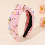 Knotted Wide Headbands Diadem For Back To School Pearls Pencil Hair Bands Kids Head Hoop Girls Children Daily Tiara Accessories