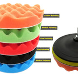 8Pcs Buffing Pad Set Thread 3/5/7inch Auto Car Repair Polishing pad Kit for Car Polisher+Drill Adaptor Power Tools accessories
